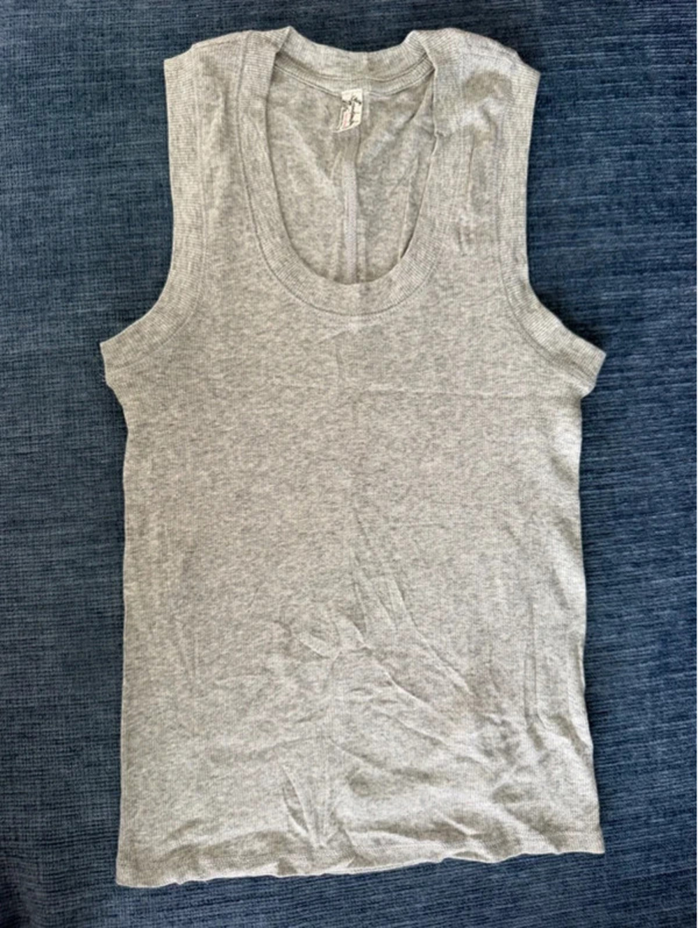 Free People Light gray ribbed tank top Size XS